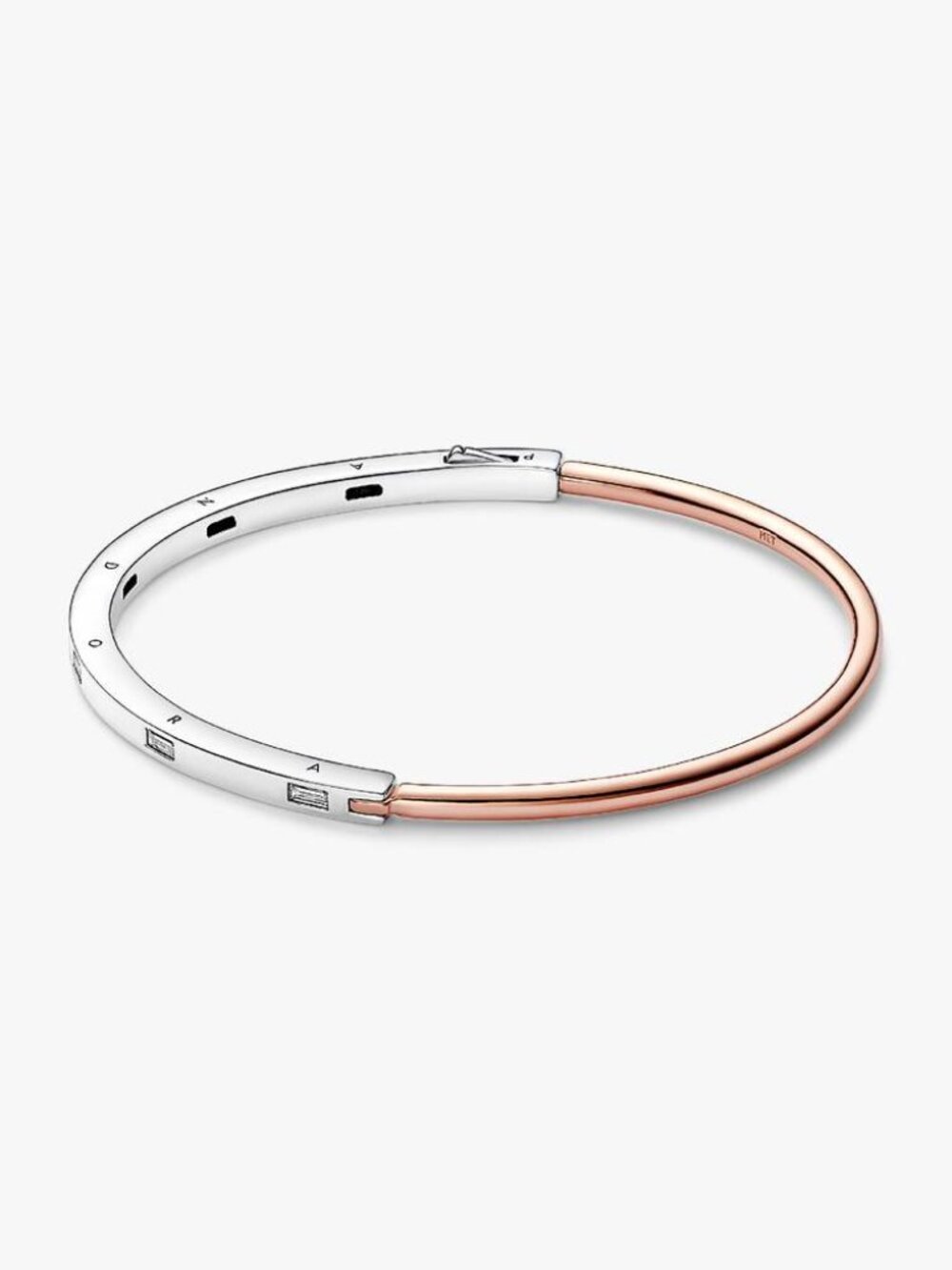 Pandora Signature Two-tone I-D Pav�� Bangle